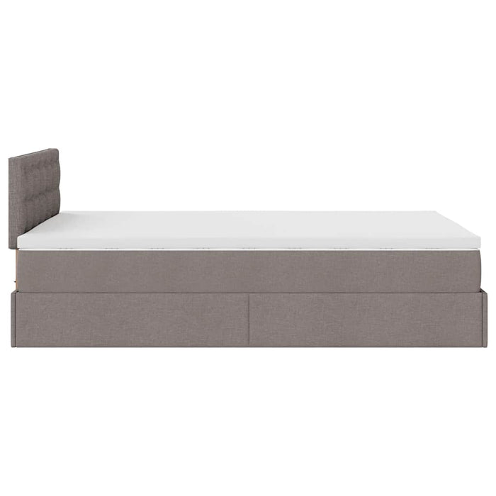 Cadru de pat otoman cu saltea Taupe 120x190 cm Material - WALTI WALTI