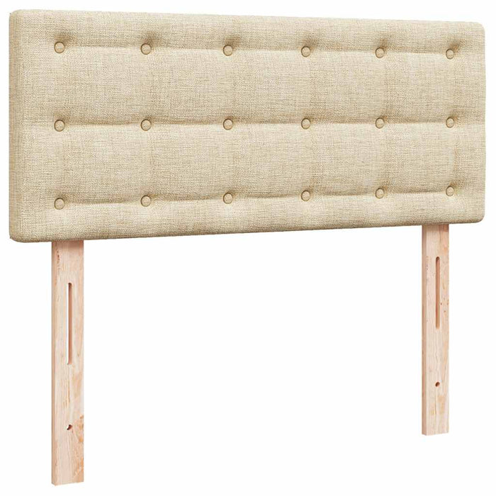 Cadru de pat otoman cu saltea crem 120x190cm stofa - WALTI WALTI