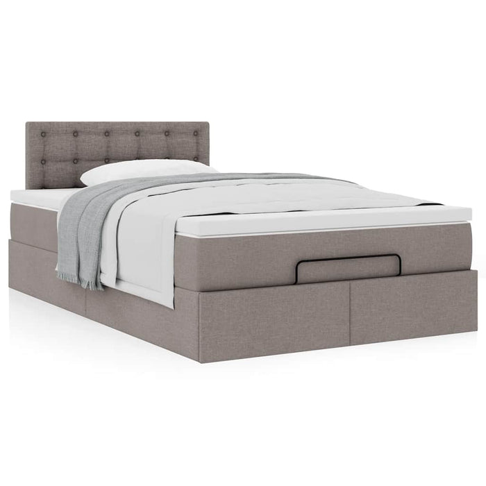 Cadru de pat otoman cu saltea Taupe 120x200cm Material - WALTI WALTI