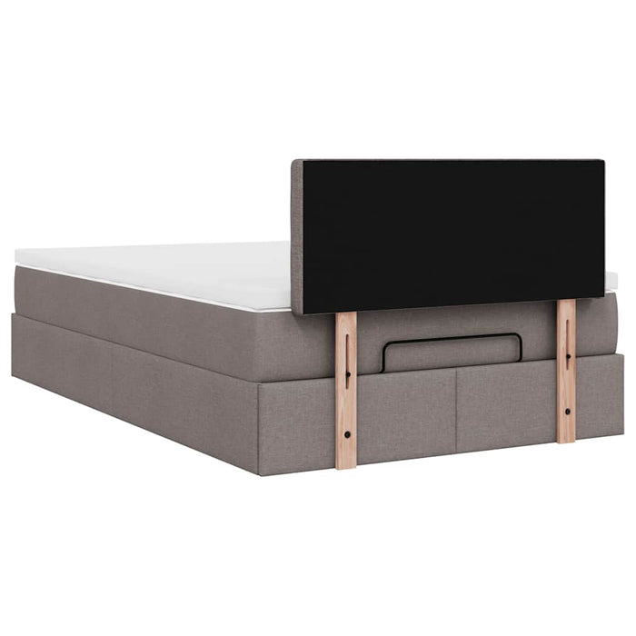 Cadru de pat otoman cu saltea Taupe 120x200cm Material - WALTI WALTI