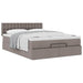 Pat otoman cu saltea Taupe 140x190 cm Stofa - WALTI WALTI