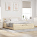 Cadru de pat otoman cu saltea crem 160x200cm stofa - WALTI WALTI