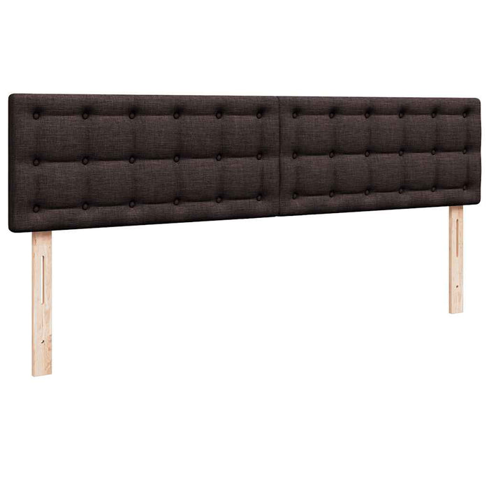 Cadru de pat otoman cu saltea țesătură maro închis 180x200 cm WALTI
