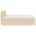 Cadru de pat otoman cu saltea crem 180x200cm stofa - WALTI WALTI