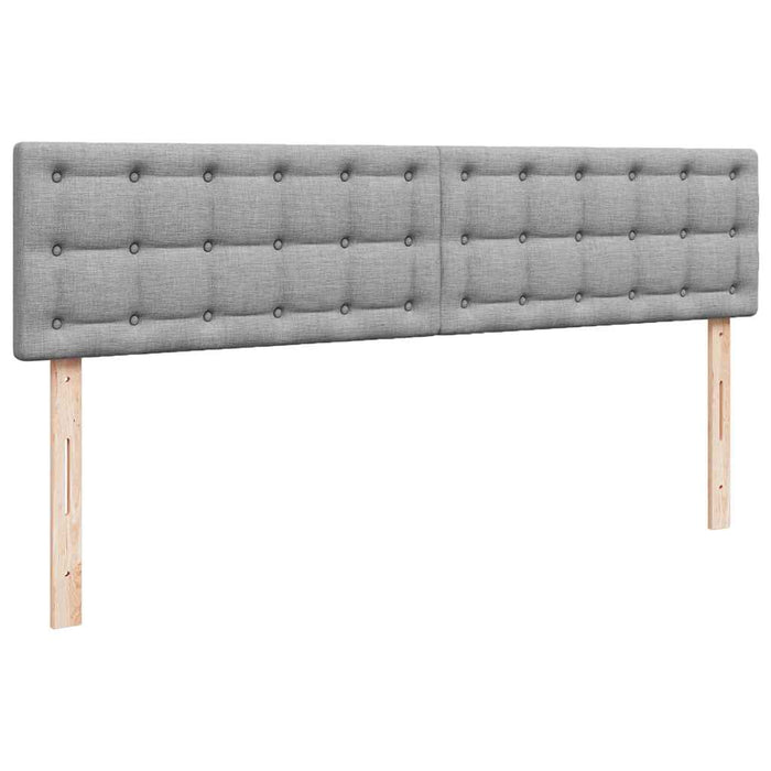 Cadru de pat otoman cu saltea țesătură gri deschis 200x200 cm - WALTI WALTI