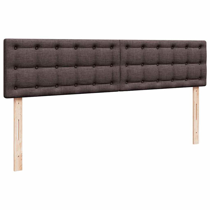 Cadru de pat otoman cu saltea țesătură maro închis 200x200 cm WALTI