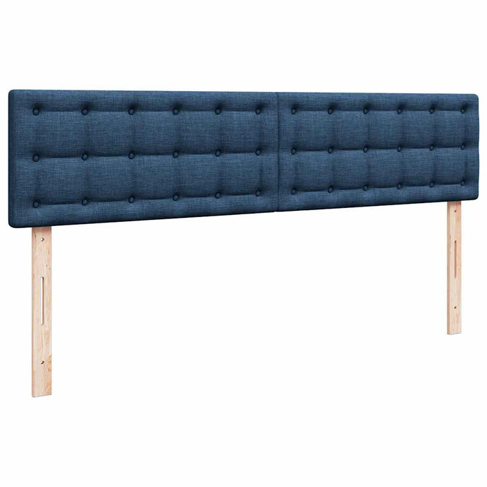 Cadru de pat otoman cu saltea țesătură albastră 200x200 cm - WALTI WALTI