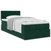Cadru de pat otoman cu saltea verde închis 90x190cm catifea - WALTI WALTI
