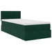 Cadru de pat otoman cu saltea verde închis 90x190cm catifea - WALTI WALTI