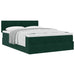 Cadru de pat otoman cu saltea verde închis 140x190cm catifea - WALTI WALTI