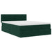 Cadru de pat otoman cu saltea verde închis 140x190cm catifea - WALTI WALTI
