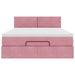 Cadru de pat otoman cu saltea roz 140x190cm catifea - WALTI WALTI