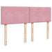 Cadru de pat otoman cu saltea roz 140x190cm catifea - WALTI WALTI