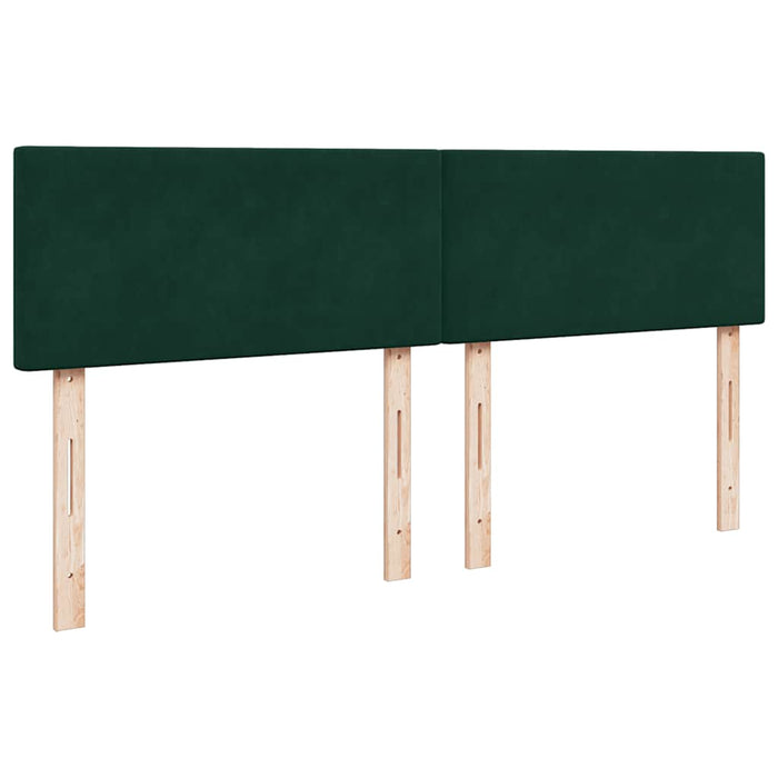Cadru de pat otoman cu saltea verde închis 160x200cm catifea - WALTI WALTI