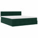 Cadru de pat otoman cu saltea verde închis 180x200cm catifea - WALTI WALTI