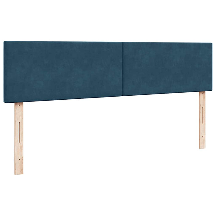 Cadru de pat otoman cu saltea Albastru închis 180x200cm catifea - WALTI WALTI