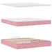 Cadru de pat otoman cu saltea roz 180x200cm catifea - WALTI WALTI
