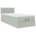 Cadru de pat otoman cu saltea Gri deschis 80x200cm catifea - WALTI WALTI