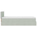 Cadru de pat otoman cu saltea Gri deschis 80x200cm catifea - WALTI WALTI