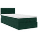 Cadru de pat otoman cu saltea verde închis 90x190cm catifea - WALTI WALTI