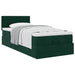 Cadru de pat otoman cu saltea catifea verde închis 90x200cm - WALTI WALTI