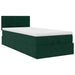 Cadru de pat otoman cu saltea catifea verde închis 90x200cm - WALTI WALTI