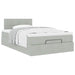 Pat otoman cu saltea Gri deschis 120x190 cm catifea - WALTI WALTI