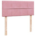 Cadru de pat otoman cu saltea, catifea roz 120x200cm - WALTI WALTI