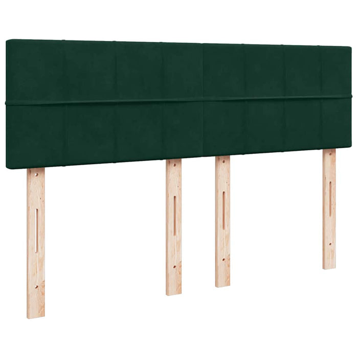 Cadru de pat otoman cu saltea verde închis 140x190cm catifea - WALTI WALTI