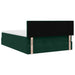 Cadru de pat otoman cu saltea verde închis 140x190cm catifea - WALTI WALTI
