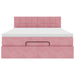 Cadru de pat otoman cu saltea roz 140x190cm catifea - WALTI WALTI
