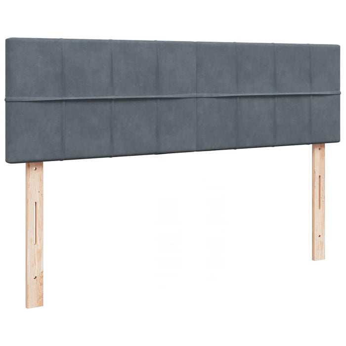 Cadru de pat otoman cu saltea Gri închis 140x200cm catifea - WALTI WALTI