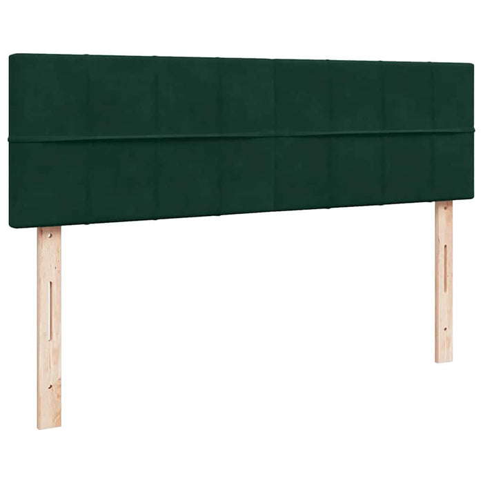 Cadru de pat otoman cu saltea verde închis 140x200cm catifea - WALTI WALTI