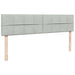 Cadru de pat otoman cu saltea Gri deschis 160x200cm catifea - WALTI WALTI