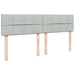 Cadru de pat otoman cu saltea Gri deschis 180x200cm catifea - WALTI WALTI