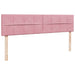 Cadru de pat otoman cu saltea roz 200x200 cm catifea - WALTI WALTI
