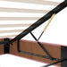 Cadru de pat otoman cu saltea, catifea roz 90x190cm - WALTI WALTI