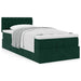 Cadru de pat otoman cu saltea catifea verde închis 90x200cm - WALTI WALTI