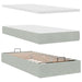 Cadru de pat otoman cu saltea Gri deschis 100x200cm catifea - WALTI WALTI