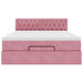 Cadru de pat otoman cu saltea roz 140x190cm catifea - WALTI WALTI