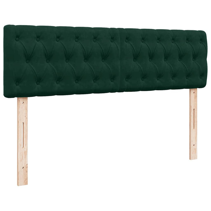 Cadru de pat otoman cu saltea verde închis 140x200cm catifea - WALTI WALTI