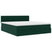 Cadru de pat otoman cu saltea verde închis 160x200cm catifea - WALTI WALTI