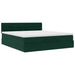 Cadru de pat otoman cu saltea verde închis 180x200cm catifea - WALTI WALTI