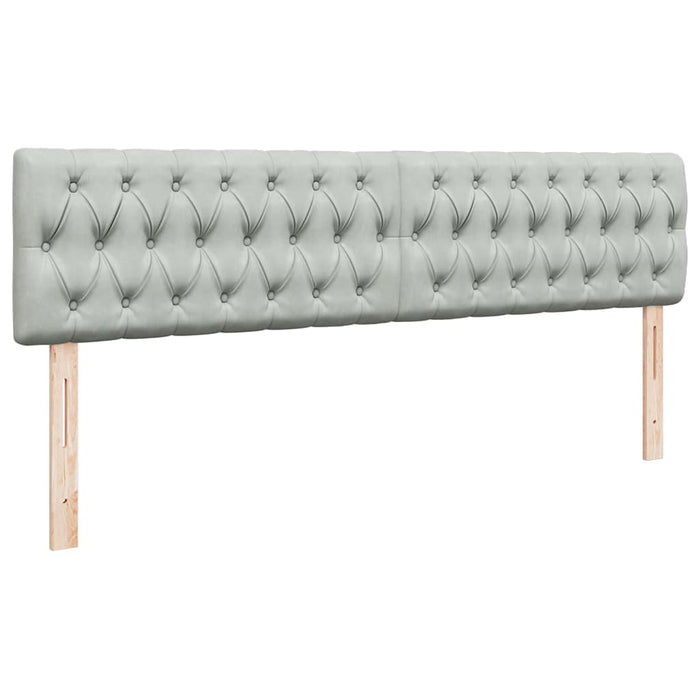 Cadru pat otoman cu saltea Gri deschis 200x200 cm catifea - WALTI WALTI