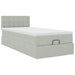 Cadru de pat otoman cu saltea Gri deschis 80x200cm catifea - WALTI WALTI