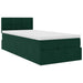 Cadru de pat otoman cu saltea verde închis 80x200cm catifea - WALTI WALTI