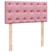 Cadru de pat otoman cu saltea, catifea roz 80x200cm - WALTI WALTI