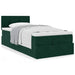 Cadru de pat otoman cu saltea verde închis 90x190cm catifea - WALTI WALTI
