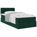 Cadru de pat otoman cu saltea verde închis 90x190cm catifea - WALTI WALTI