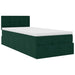 Cadru de pat otoman cu saltea verde închis 90x190cm catifea - WALTI WALTI